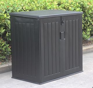 Contenitore esterno per giardino Gardiun Soften 775 litri 116x71x109/112,5 cm in resina con ammortizzatore, fondo e porte