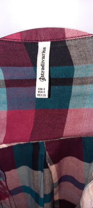 Camisa cuadros Stradivarius Talla S