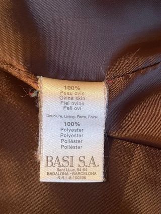 Chaqueta de cuero Lacoste color marrón. Talla 40