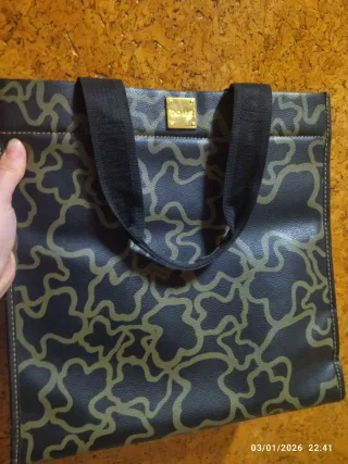 Bolso Tous Mujer Azul y Verde Oliva Auténtico