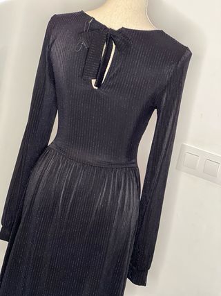 Vestido fiesta Only plateado talla XS