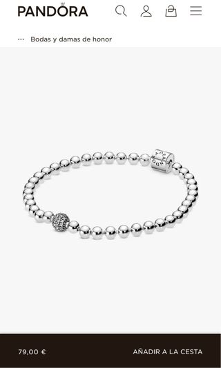 Pulsera Pandora Bolitas Plata con Charm