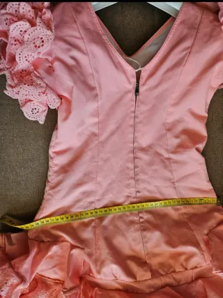 Vestido Flamenco Hecho a Mano Sevilla Rosa
