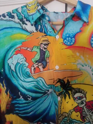 Camisa Hawaiana Surf XXL Sin Estrenar