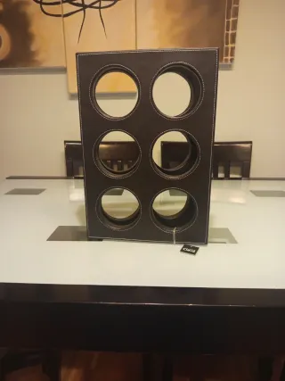 Botellero de madera plegable