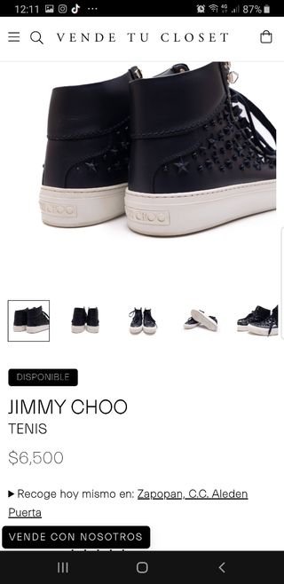 Jimmy Choo Tenis Negro Valen 6500$ son 6000€