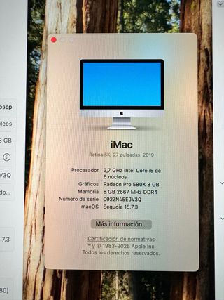 Apple iMac Retina 5K 27 pulgadas 2019