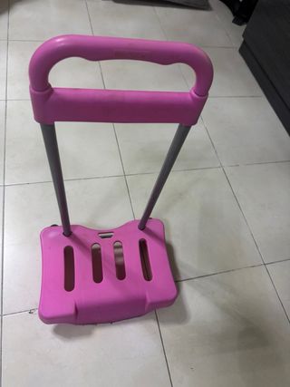Carro para mochila rosa