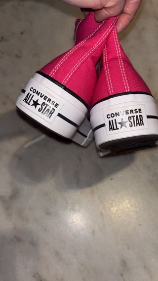 Zapatillas Converse All Star plataforma rosa