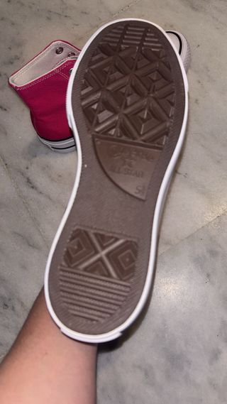 Zapatillas Converse All Star plataforma rosa