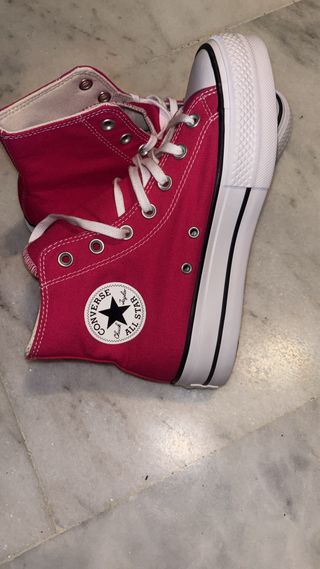 Zapatillas Converse All Star plataforma rosa