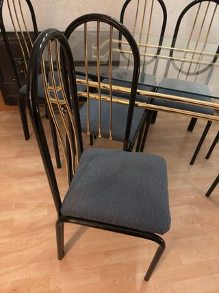 Mesa Comedor Cristal con sillas