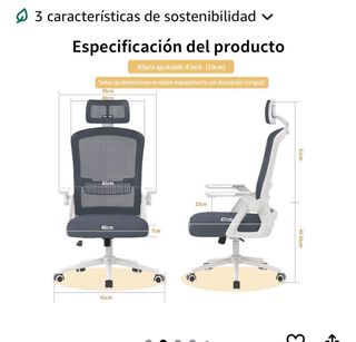 Silla ergonómica con reposa cabezas SIN ESTRENAR