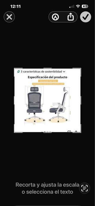 Silla ergonómica con reposa cabezas SIN ESTRENAR