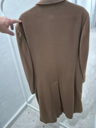 Abrigo clásico lana y cachemir beige