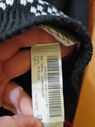 Jersey Navideño Mujer Reno Talla XL Negro