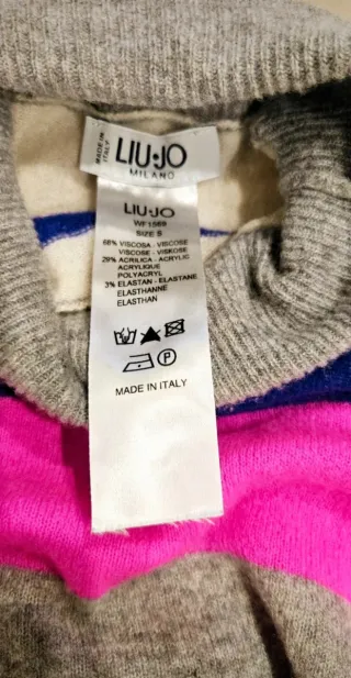 Maglione donna a collo alto a righe