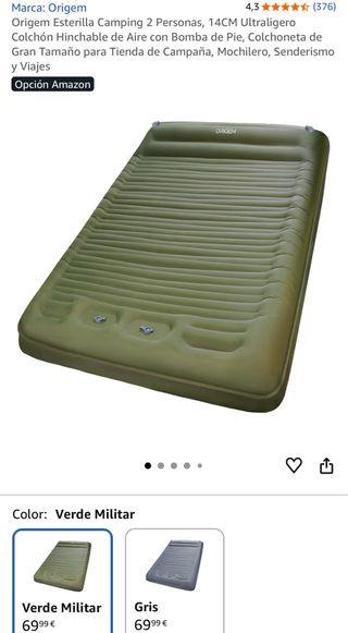 Colchón Hinchable Origem 2P + Tienda Doble