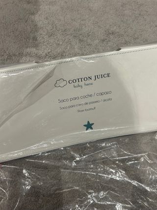 Sacos capazo gris y blanco Cotton Juice