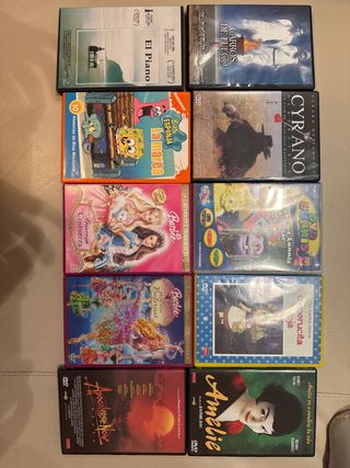 Lote 8 DVDs: El Piano, Cyrano, Amelie y m
