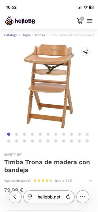 Trona Safety 1st Timba Madera. No hago envios.