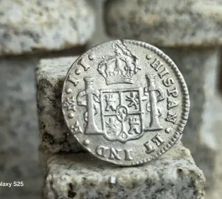 Moneda Plata 1/2 Real Fernando VII 1813 México