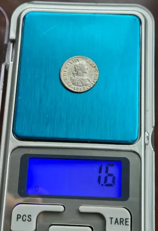 Moneda Plata 1/2 Real Fernando VII 1813 México