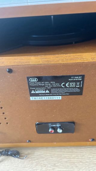 Tocadiscos Vintage Trevi Marrón y Dorado