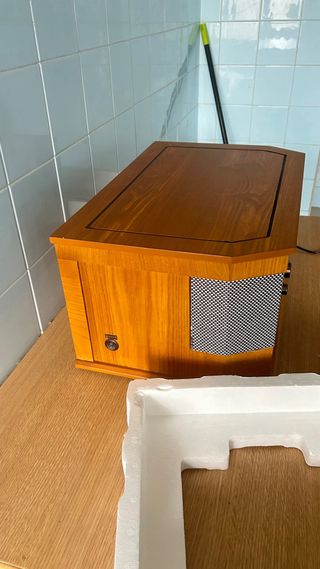 Tocadiscos Vintage Trevi Marrón y Dorado