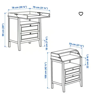 Cómoda cambiador Sundvik blanca