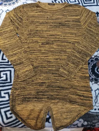 Jersey punto amarillo y negro manga larga