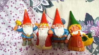 Lote 4 Muñecos Goma Antiguos