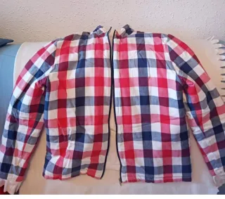 Chaqueta cuadros azul y rojo