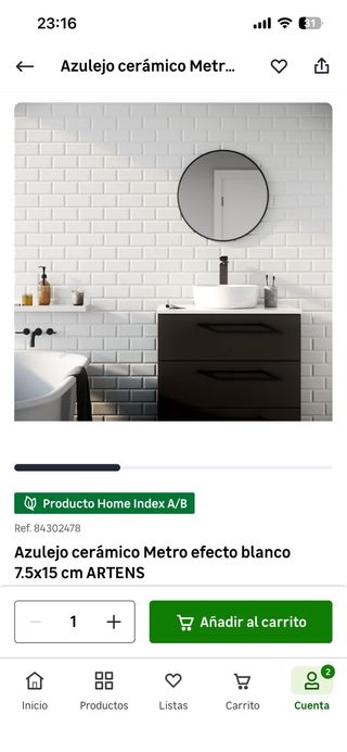 Azulejo Metro Blanco 7.5x15cm