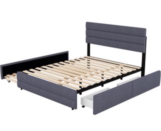 Cama plataforma con 2 cajones y cama supletoria