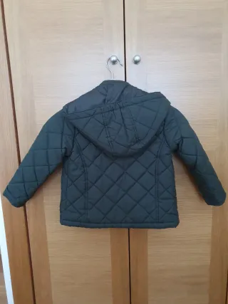 Abrigo acolchado verde niño/niña talla 4 años