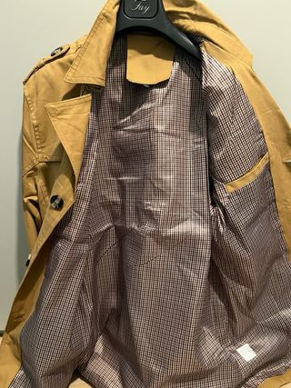Trench/giacca/cappotto uomo giallo senape