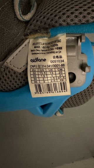 Patines ajustables niño T. 32-35 + Protecciones