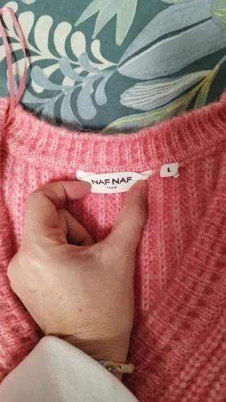 Jersey de lana rosa Naf Naf