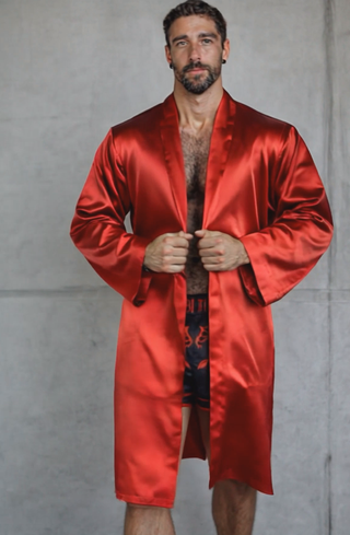 Bata Satén Roja King Muay Thai