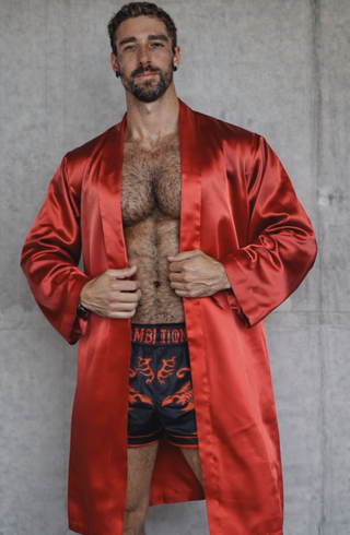 Bata Satén Roja King Muay Thai