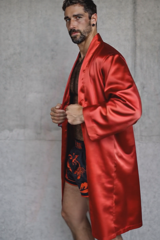 Bata Satén Roja King Muay Thai