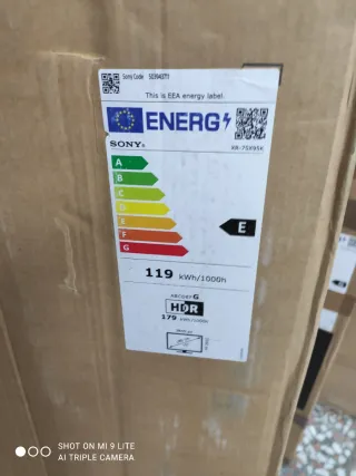 TV Sony 75X95K pantalla rota