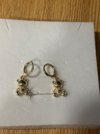 Pendientes Osito Laminado 14K