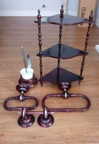 Accesorios Baño Madera y Metal