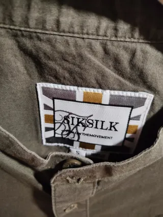 Camisa SikSilk Talla S Verde Militar