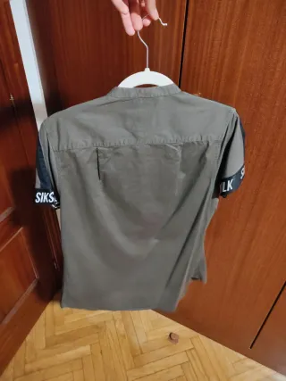 Camisa SikSilk Talla S Verde Militar