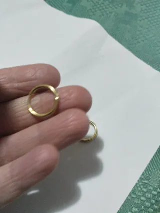 D506 Orecchini cerchio inox oro 1,4 cm uomo