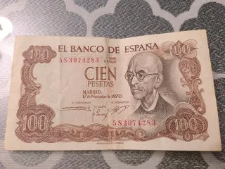 Billete 100 Pesetas España 1970