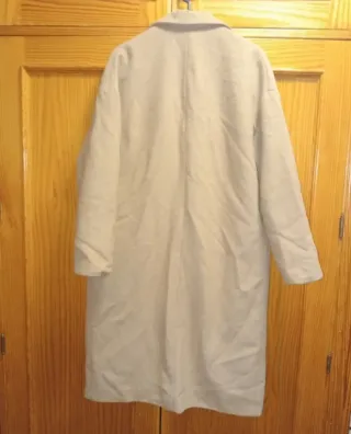 Abrigo paño Stradivarius beige